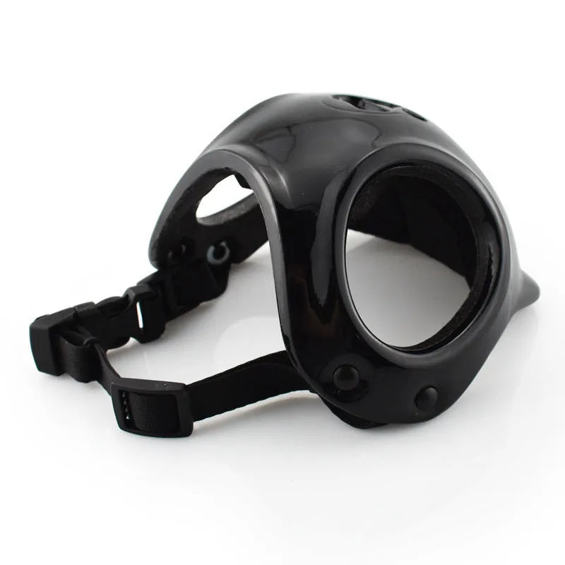 Plastic cycling helmet for small and medium dogs in black, white or pink