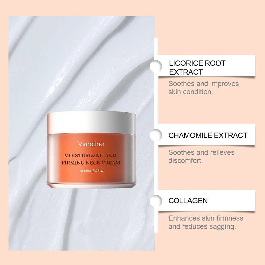 Moisturising neck cream 50g jar for daily skincare and contour care