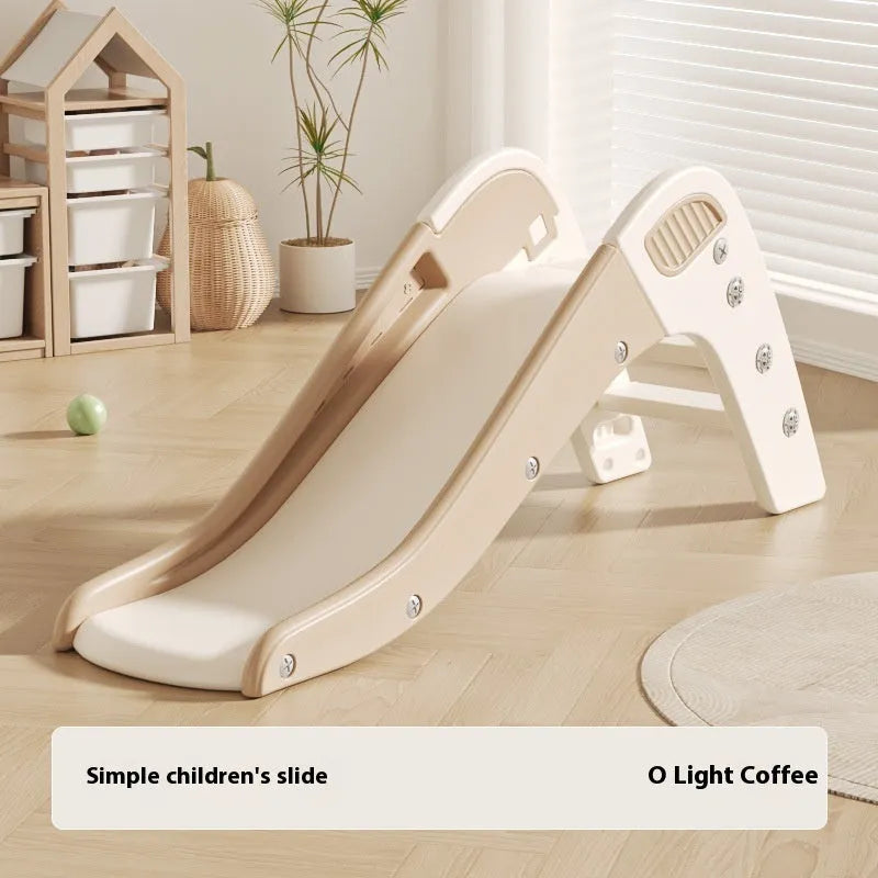 Small plastic baby slide for toddlers under three years old in blue, yellow, brown or grey
