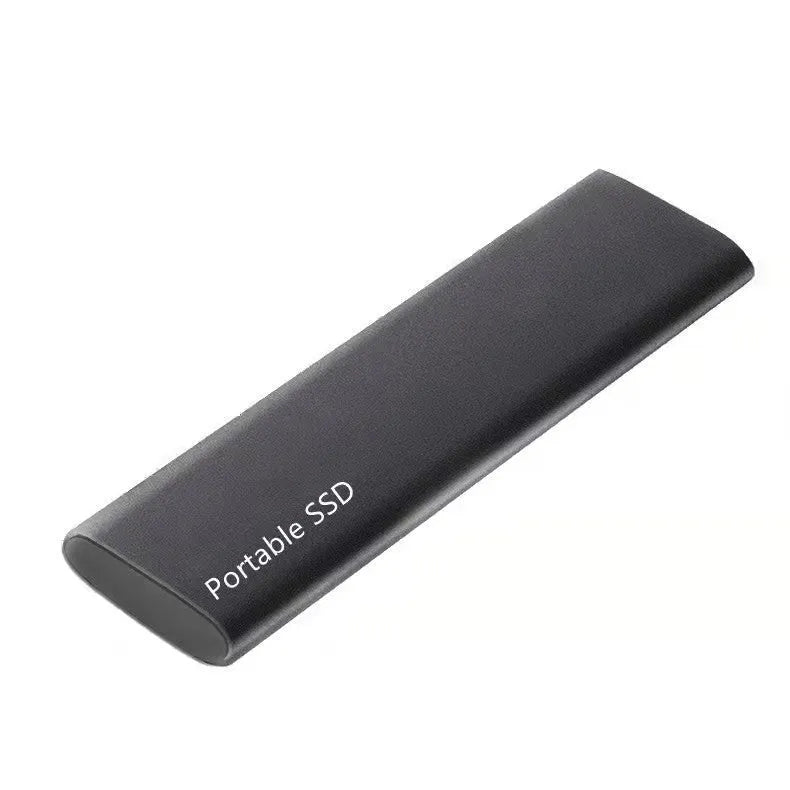 Red Hot Mobile SSD expansion hard disk with metal shell and ultra-thin design on a white background.