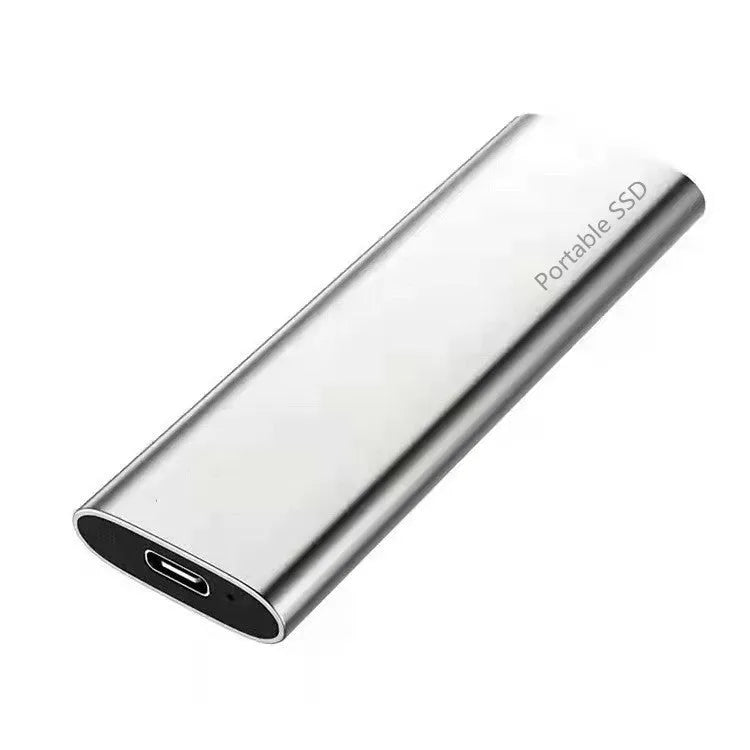 Red Hot Mobile SSD expansion hard disk with metal shell and ultra-thin design on a white background.