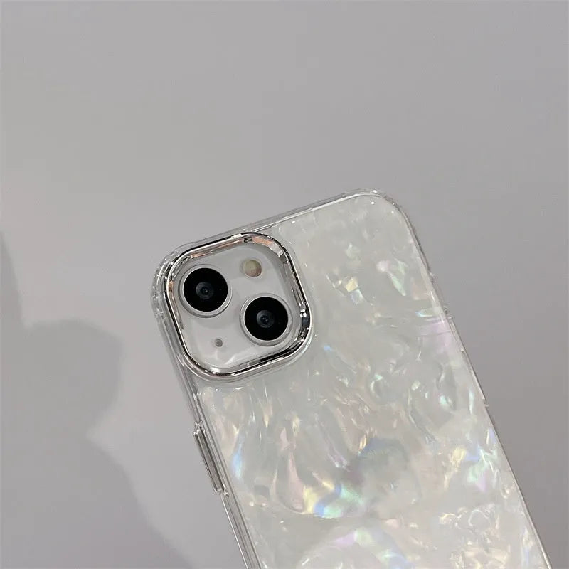 Super Fairy Dream Shell Pattern TPU phone case for iPhone in white with fantasy shell design