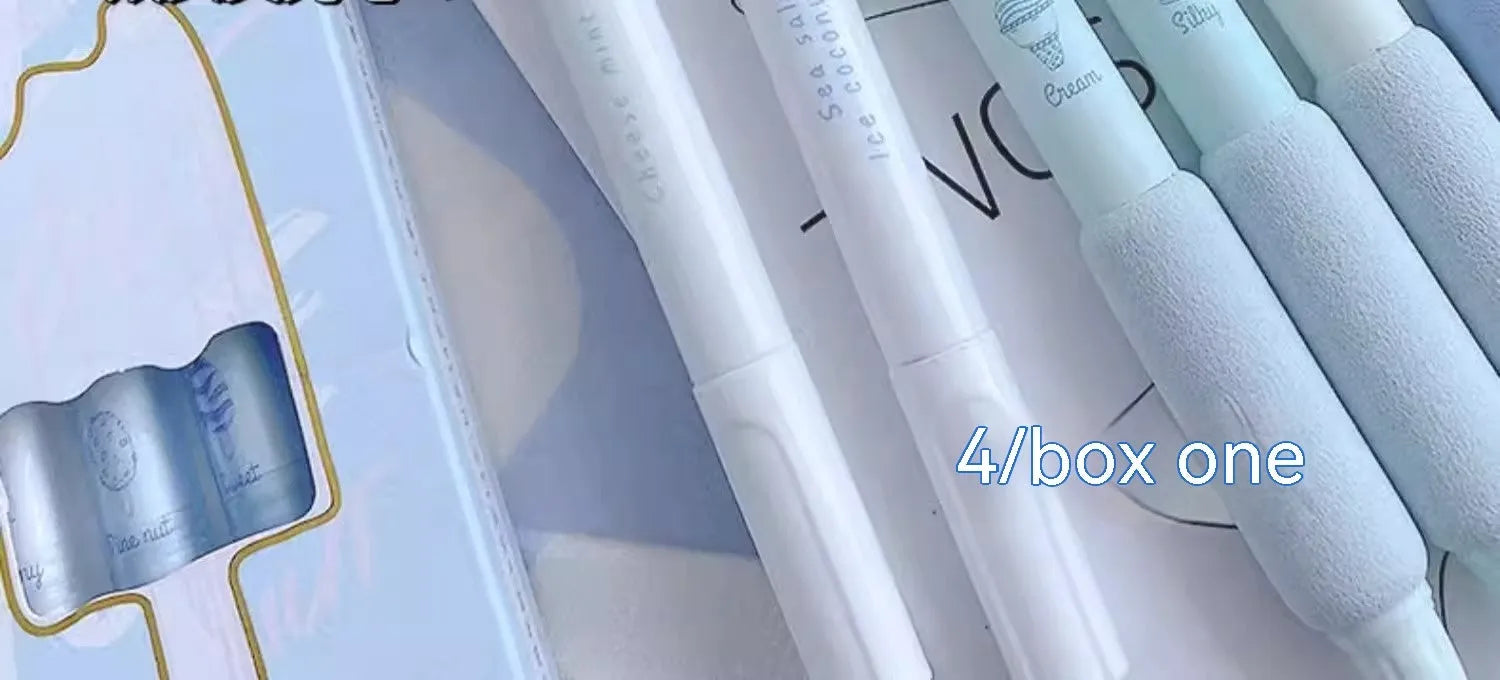 Double-headed fluorescent neutral pen with 0.5 mm tip and Cheese Mint, Sea Salt Ice Cup colours.