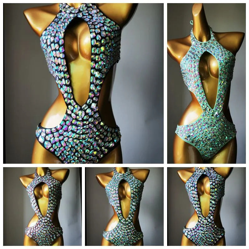 Mesh diamond pattern one-piece swimsuit for women in multiple colour options