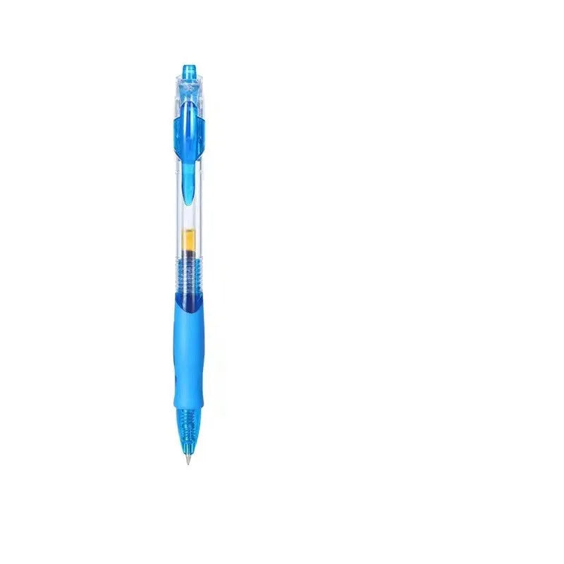 A black, blue, and red 0.5mm fine tip gel pen for writing and note-taking.