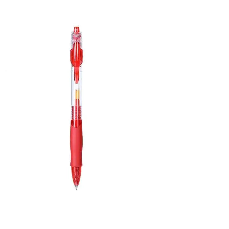 A black, blue, and red 0.5mm fine tip gel pen for writing and note-taking.