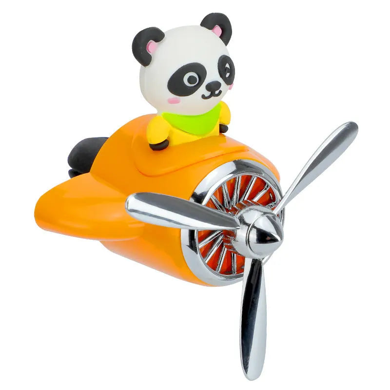 Cartoon airplane-shaped plastic car air outlet aromatherapy diffuser with jasmine fragrant slices