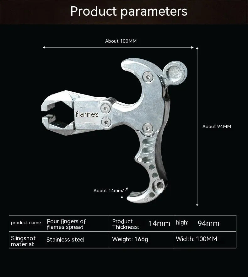 Alloy release aid two-axis harpoon clip for flame dispenser fishing accessory