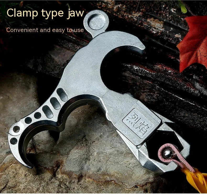 Alloy release aid two-axis harpoon clip for flame dispenser fishing accessory