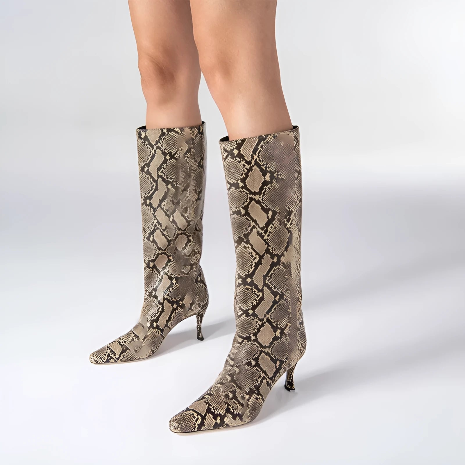 Women's square toe cowboy boots in microfiber available in multiple colours and UK sizes 35-43