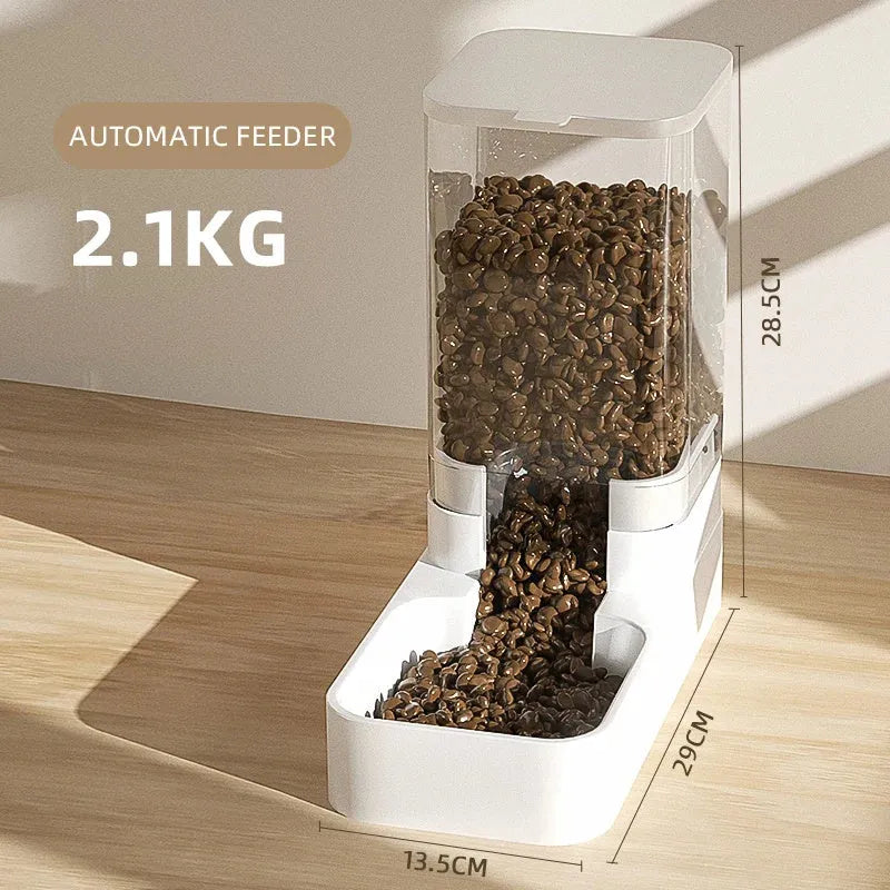 Plastic cat and dog water dispenser and automatic feeder with 38L transparent large capacity tank