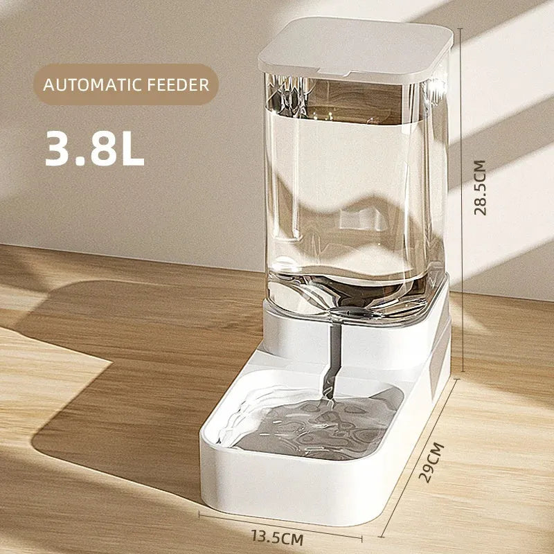 Plastic cat and dog water dispenser and automatic feeder with 38L transparent large capacity tank
