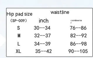 Black cycling multifunctional hip pad protective pants showing the hip protection area.