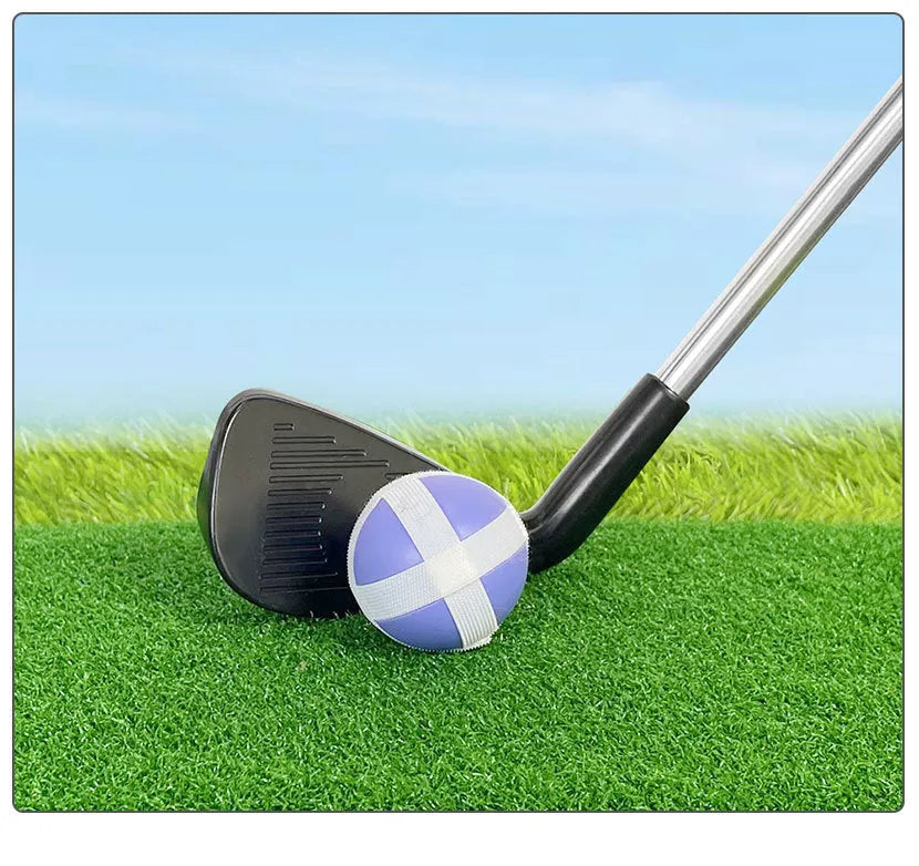 Metal golf club set showing adult and children's size options for outdoor sports practice