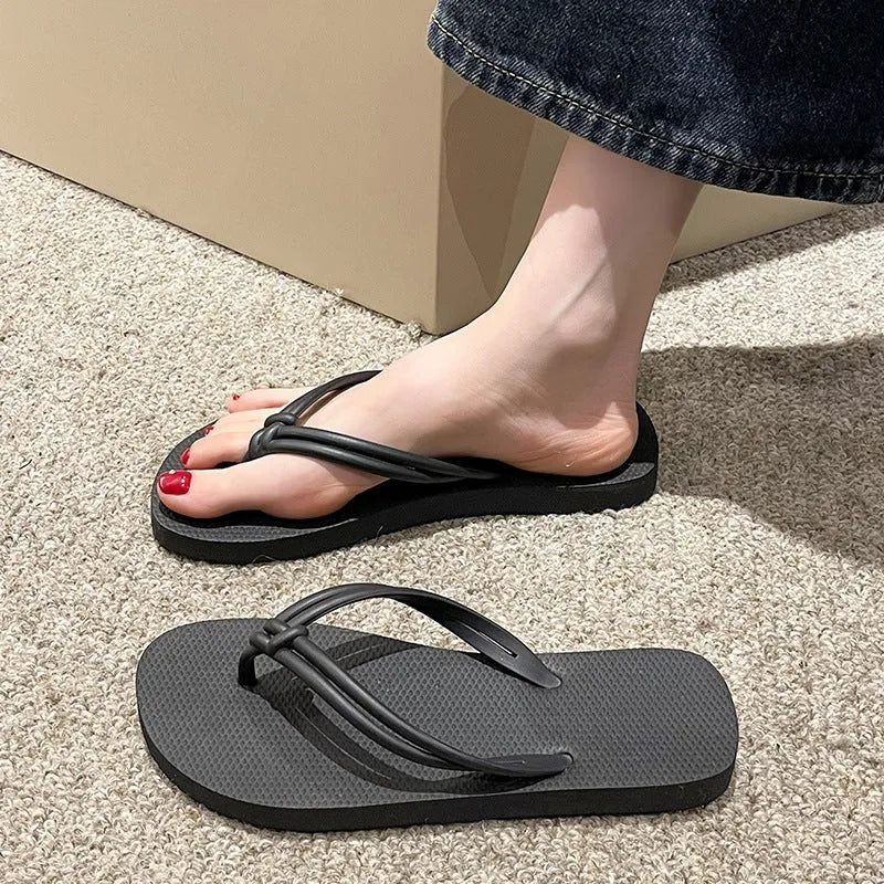 Women's casual flip flops with PVC non-slip sole in multiple colour options