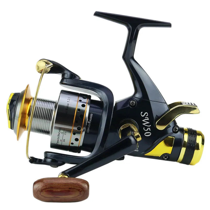 SW50 SW60 saltwater spinning reel with carbon fibre handle and spare spool