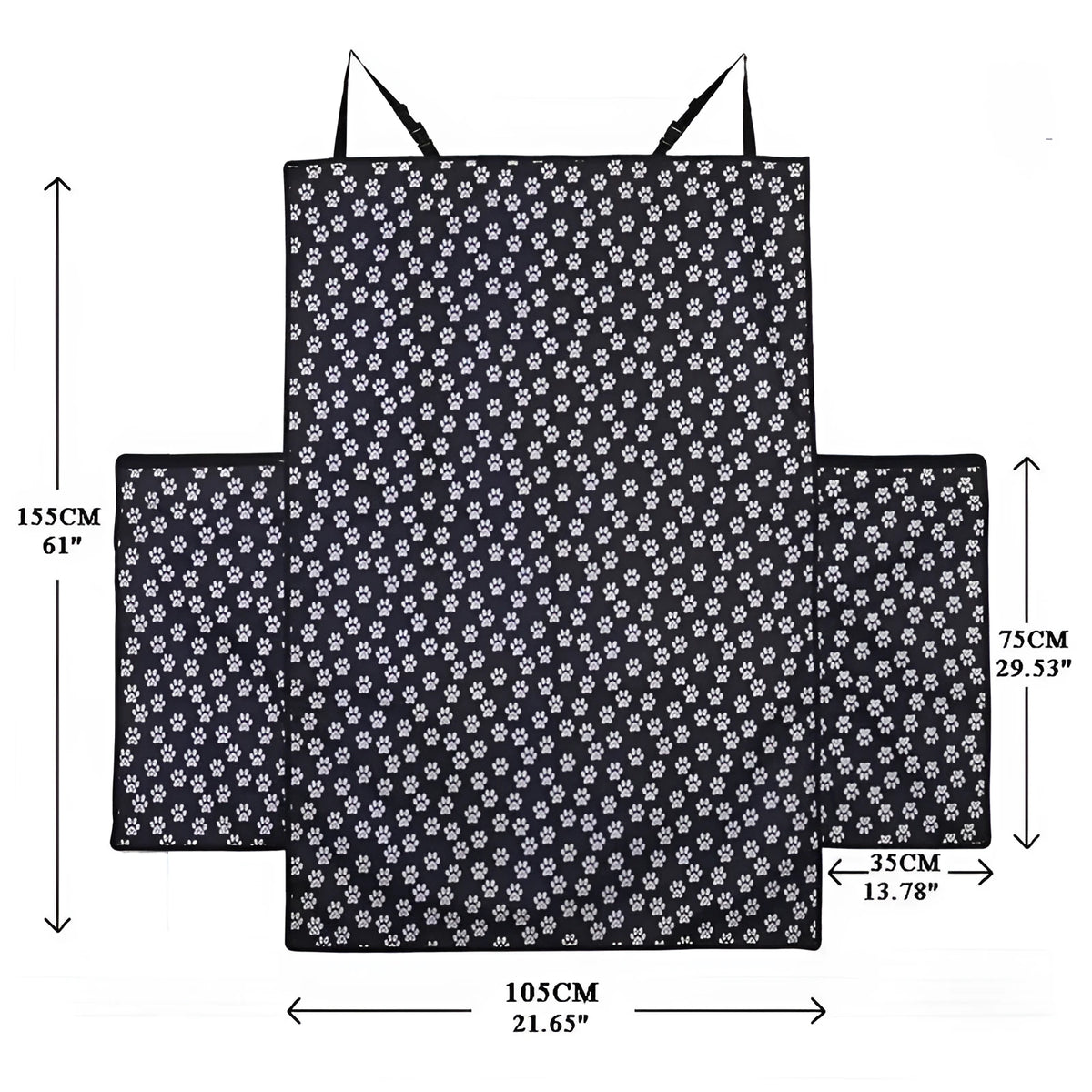 Waterproof dog car mat in Paw Print Oxford cloth for car boot or SUV trunk, anti-dirty pet liner