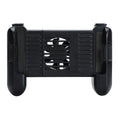 Black Bluetooth mobile game controller for iPhone with cooling function.