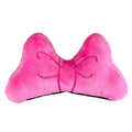 Soft plush bow tie decoration for helmets in red, peach pink, and rose pink colour options.