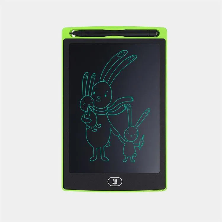 Colourful plastic electronic drawing board for kids graffiti and writing.