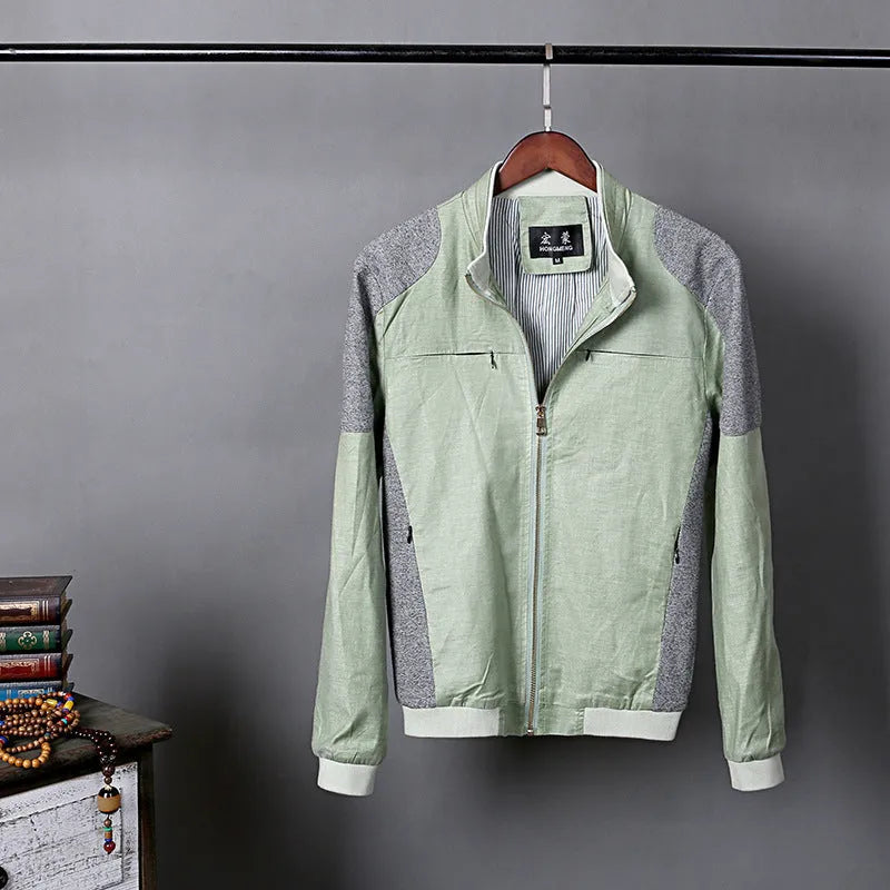 Men's thin linen jacket in regular fit available in multiple colours with cotton fabric construction