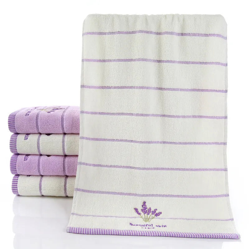 Pure cotton 32 strand embroidered face washing towel 34x74cm soft fabric fast water absorption