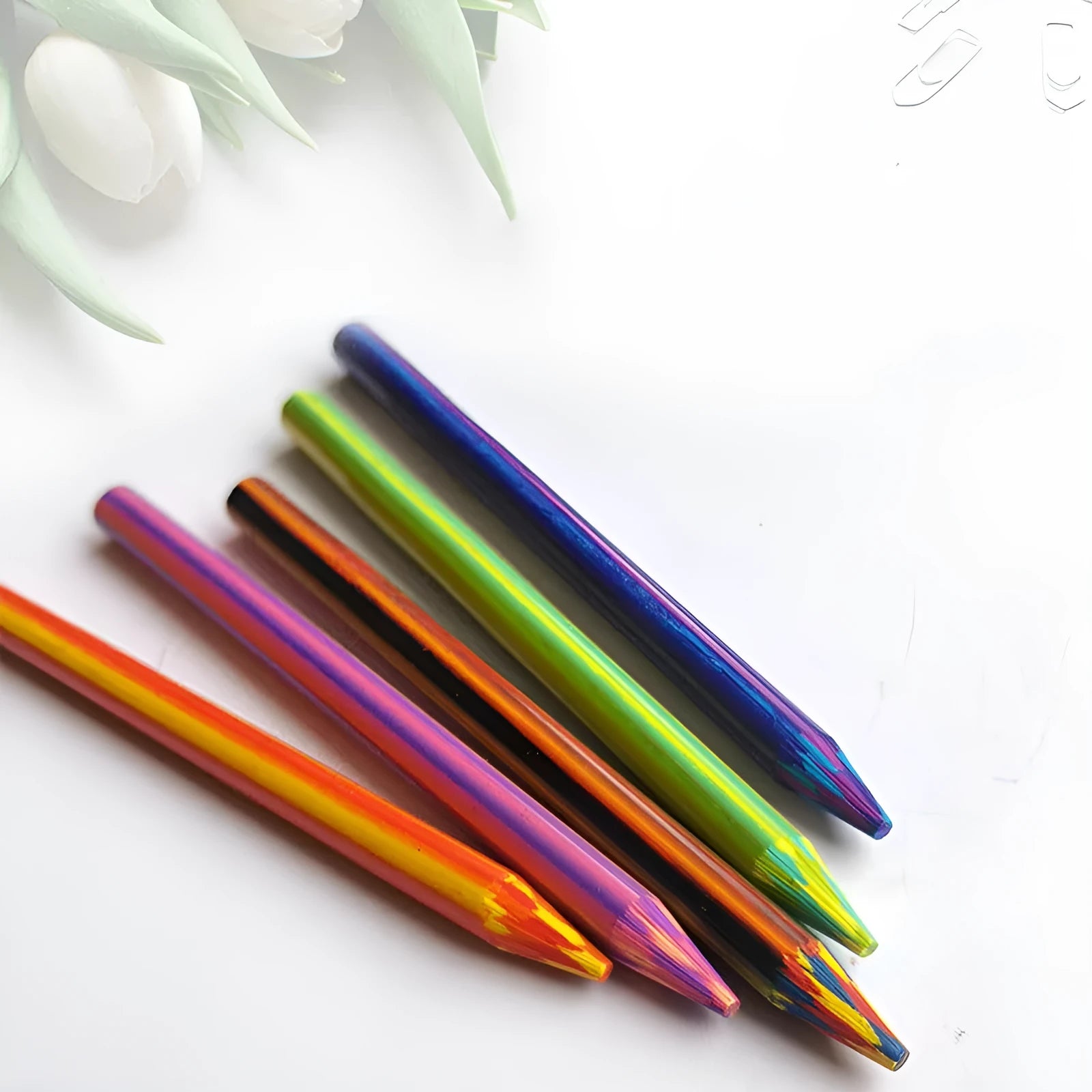 Magic rainbow multicolour pencil leads 5.6mm diameter for activity pens in tube of five