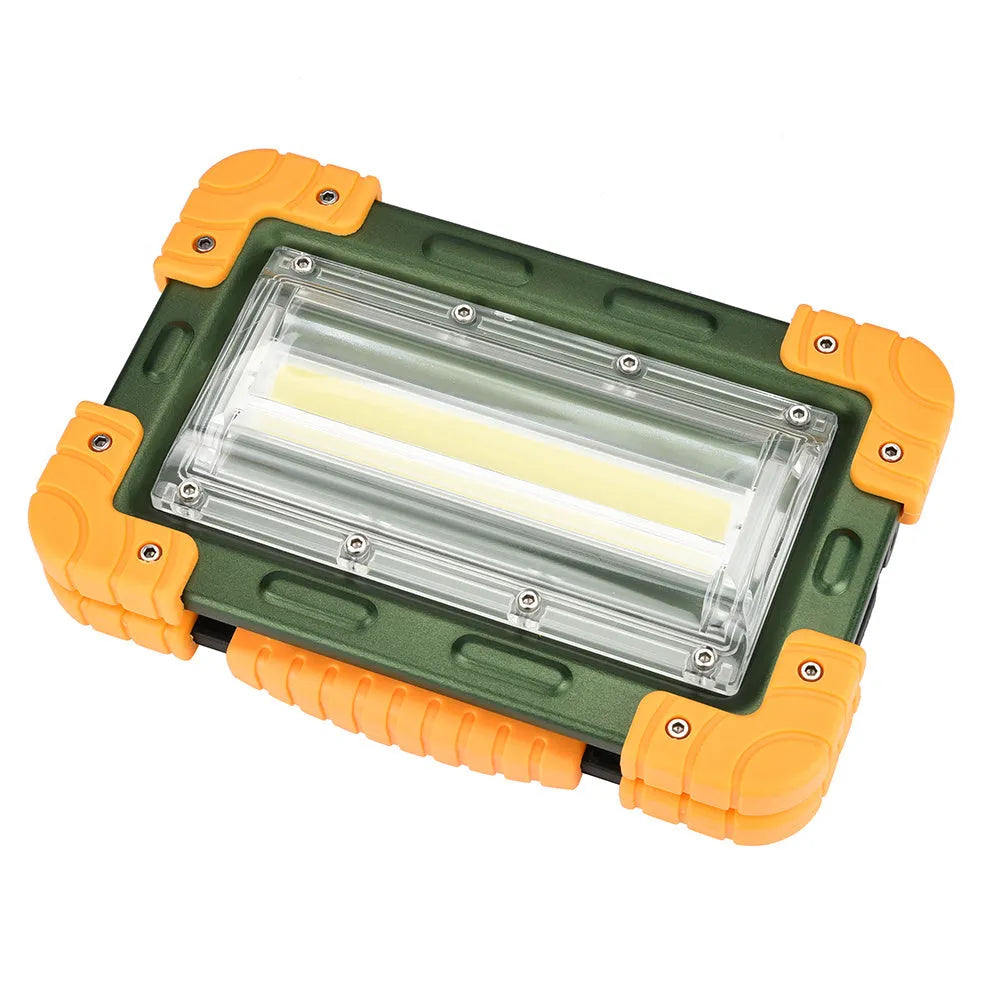 Yellow aluminium alloy COB work light with 50W power and 120° wide beam