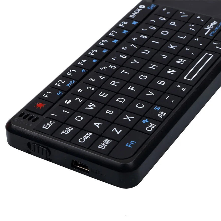 Compact black Bluetooth wireless keyboard for desktop laptop tablet smartphone