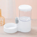 PP plastic hanging pet feeder and drinking fountain set 1.2L green grass cloud white for dogs and cats