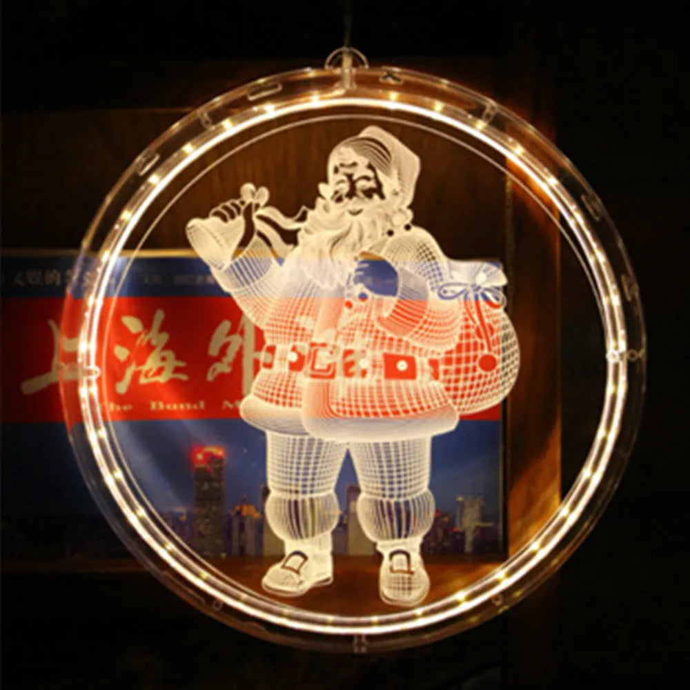 LED Christmas decoration disc light 170mm plastic shell with E14 holder in multiple colour options