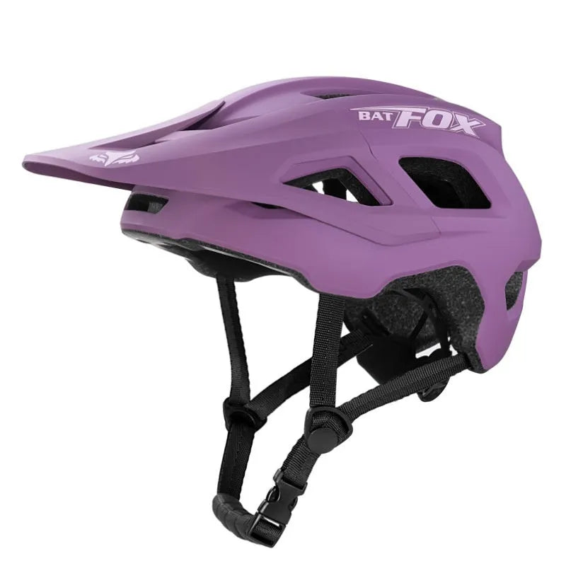 Mountain bike helmet with removable brim in multiple colour options showing ultra light PC EPS construction