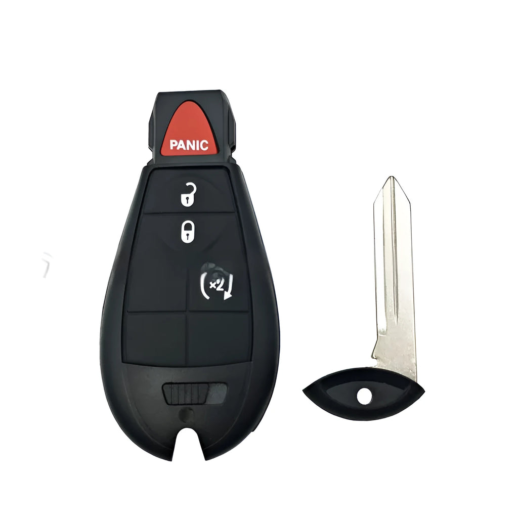 Dodge car key replacement shell made of ABS brass, showing dimensions of 85mm by 42mm.