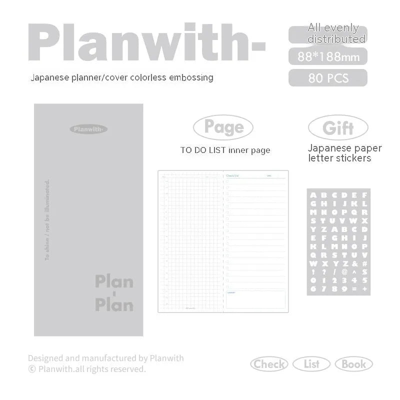 Embossed meter book with simple design showing 80 pages of 100g white cow paper