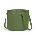 Army green folding telescopic ventilation duct made from PVC mesh cloth with a ribbon tie