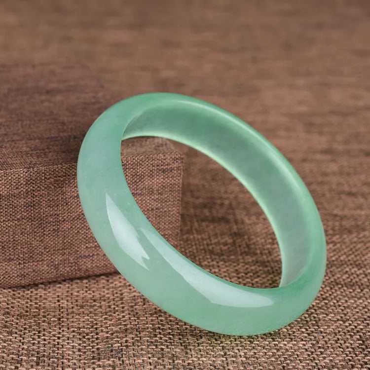 Oil cyan light green jade bracelet for women with modern design and adjustable sizing