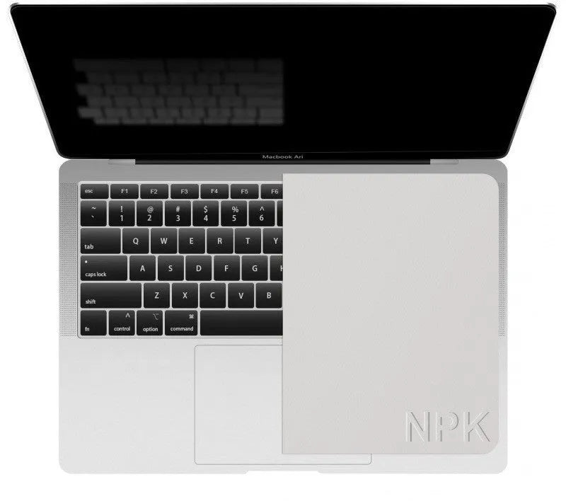 Grey keyboard dust cloth covering a laptop keyboard, universal size for dustproof protection