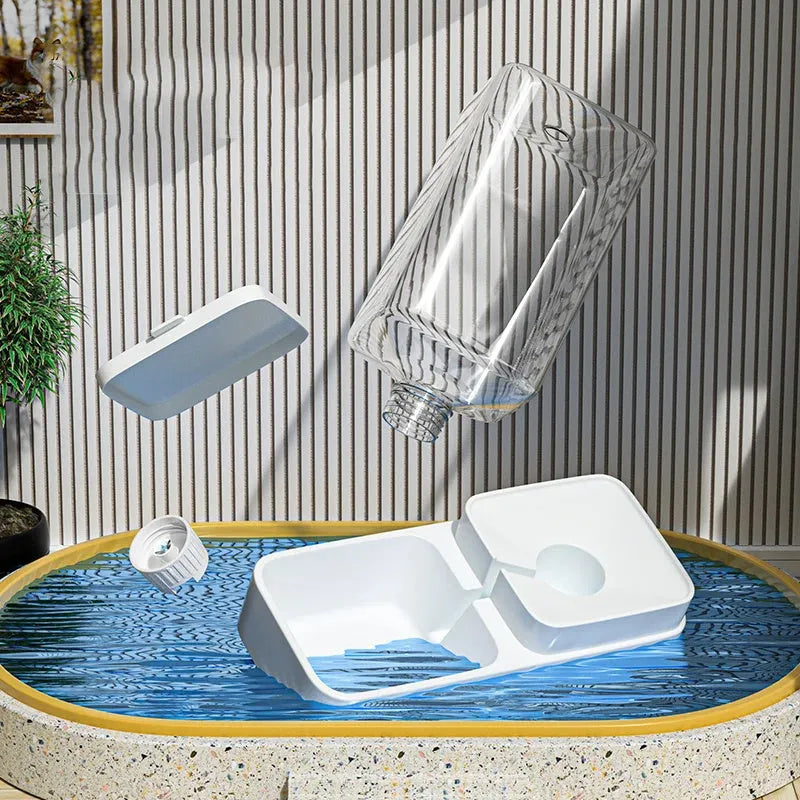Plastic cat and dog water dispenser and automatic feeder with 38L transparent large capacity tank