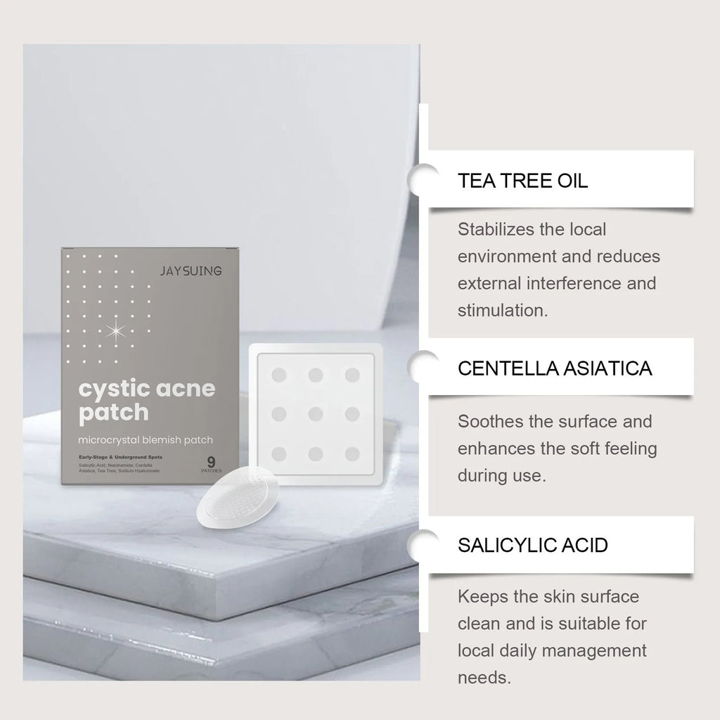 9 clear acne repair microneedle patches with tea tree oil and Centella asiatica ingredients