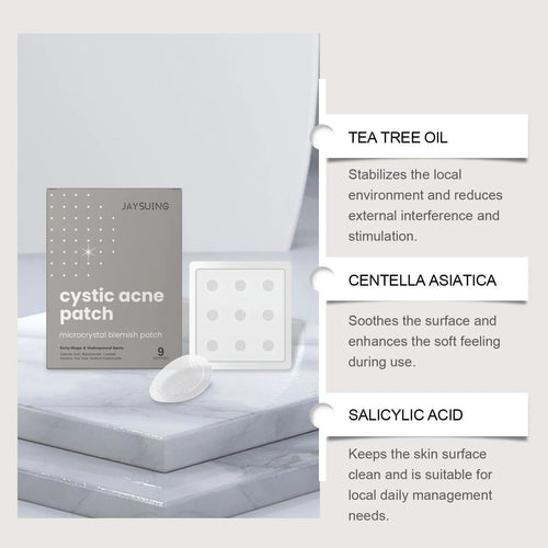 9 clear acne repair microneedle patches with tea tree oil and Centella asiatica ingredients