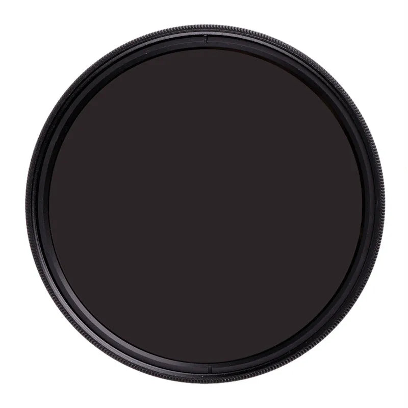 Redcircle ND8 neutral density camera filter with silver aviation aluminium frame on a camera lens.