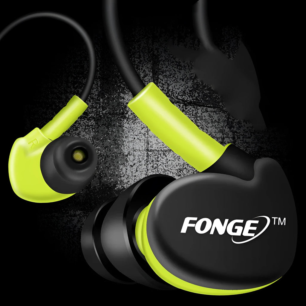 Sports ear-hook wired headset with microphone in four colour options