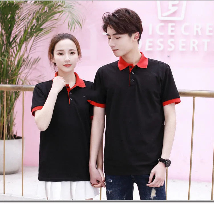 Men's short sleeve cotton-polyester blend polo shirt in simple style, available in multiple colours, Asian sizing.