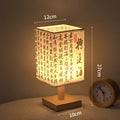 Small night lamp with ancient Chinese poetry design, USB power, warm light, suitable for bedroom or study