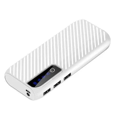20000mAh mini power bank measuring 142x64x23mm with 2A fast charging port