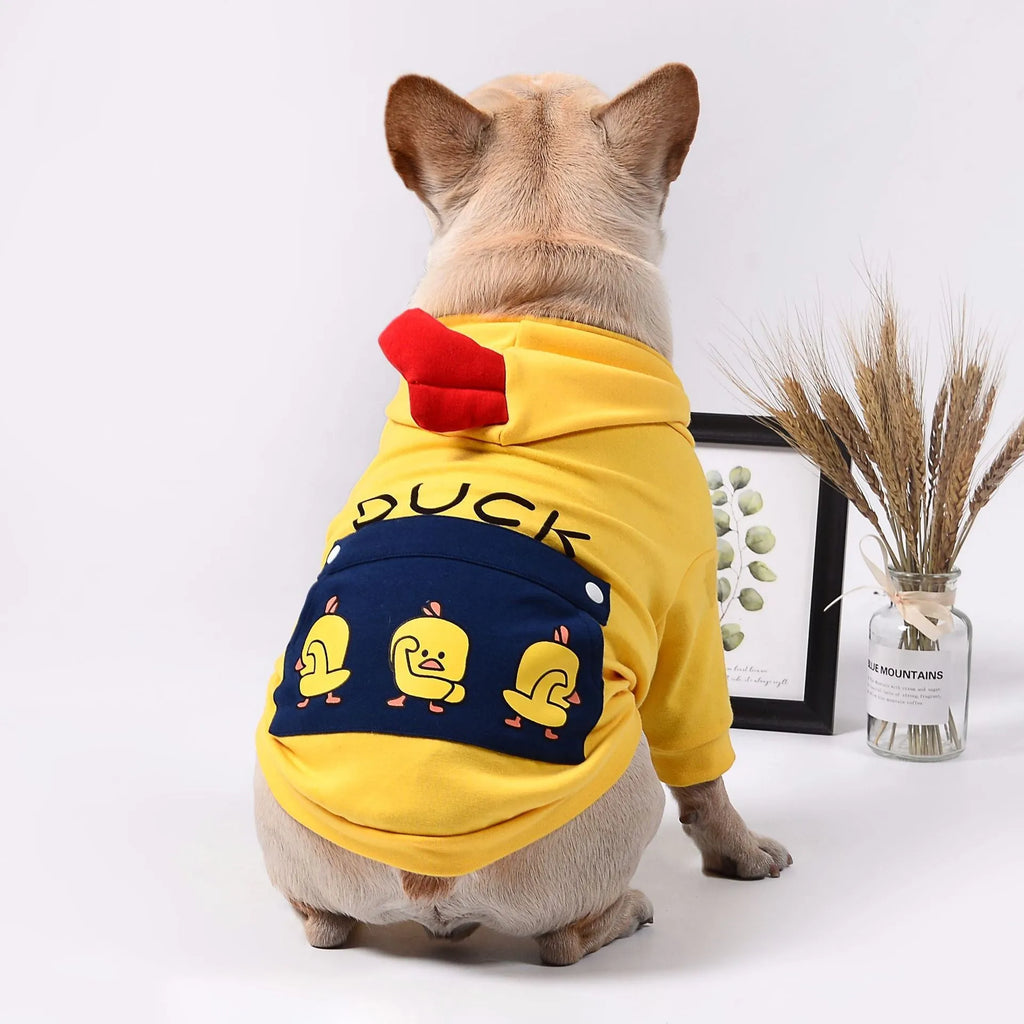 Cotton wool pet dog sweatshirt pull frame in blue red yellow, sizes XS to 2XL and FB