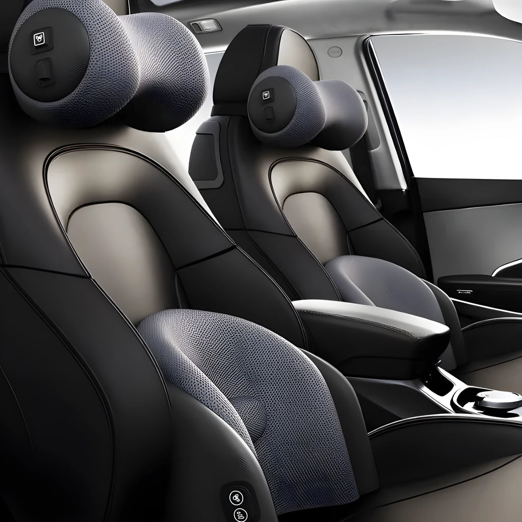 Car massage cushion with memory cotton construction and electric massage function