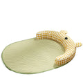 Green and yellow four-season universal dog mat and cat bed mattress in four sizes for summer cooling.