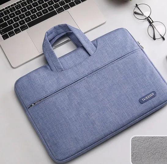Oxford cloth laptop bag for 15.6 inch laptop in black with zipper closure and computer pocket