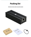 Black Leyu USB4 to RJ45 10 Gigabit network adapter with 20cm cable